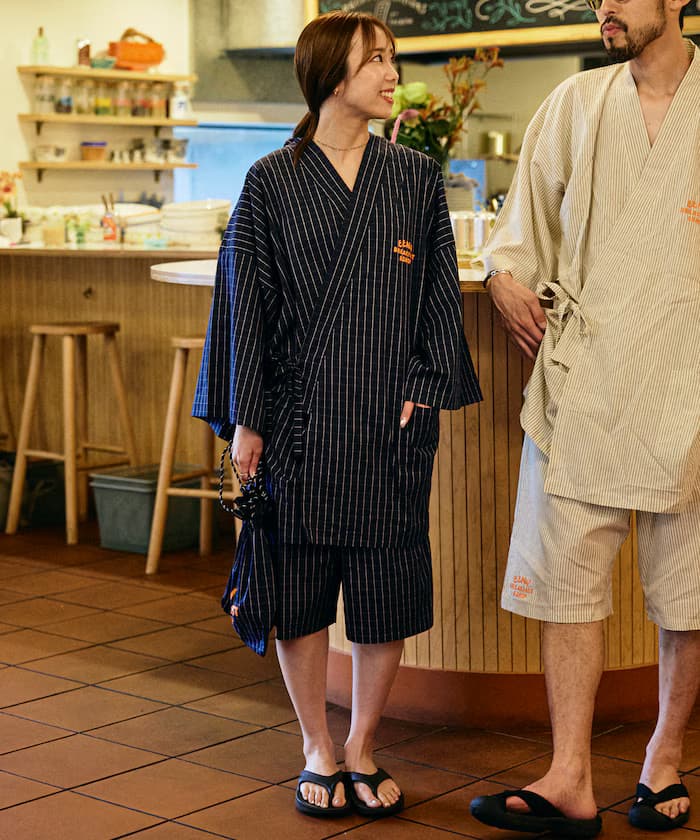 EENY × FREAK'S STORE 作務衣 寬鬆套裝（附巾著袋）
