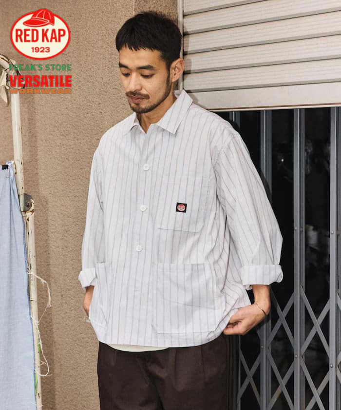 RED KAP × FREAK'S STORE 聯名限定 條紋 工作襯衫夾克