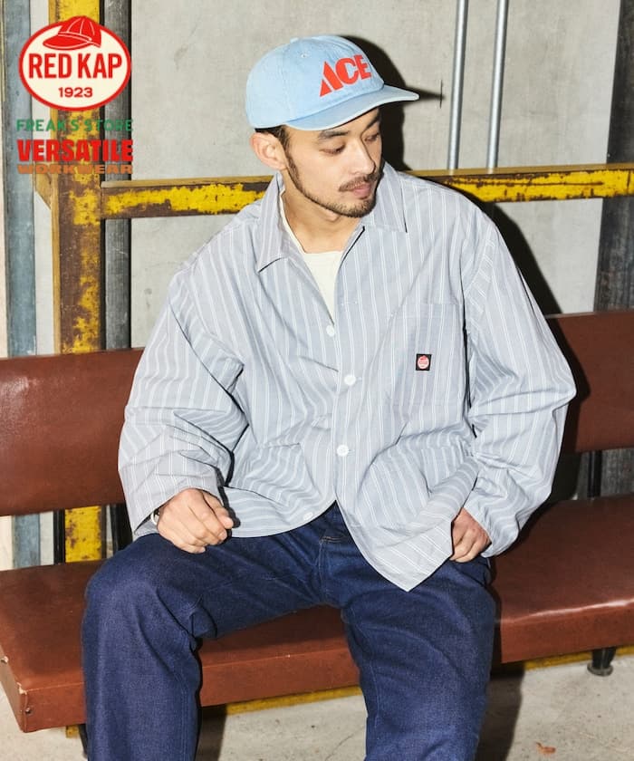 RED KAP × FREAK'S STORE 聯名限定 條紋 工作襯衫夾克
