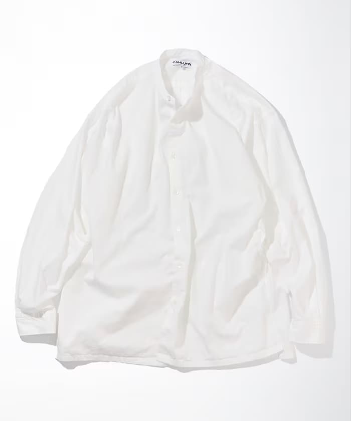 Broadcloth Band Collar Shirt