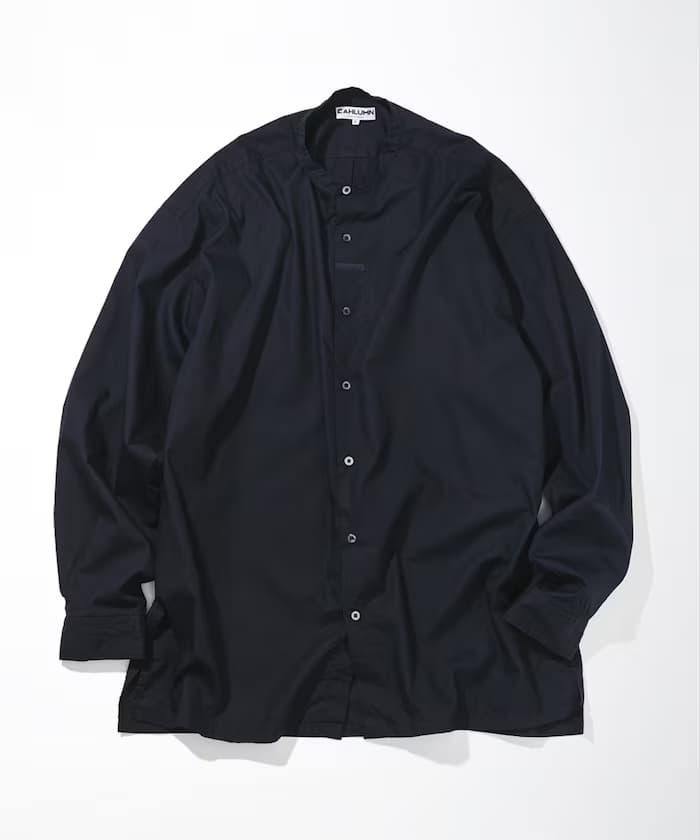 Broadcloth Band Collar Shirt