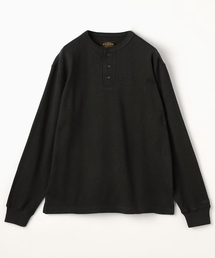 THERMAL HENRY RELAX FIT 寬鬆版 鬆餅格亨利領長袖上衣