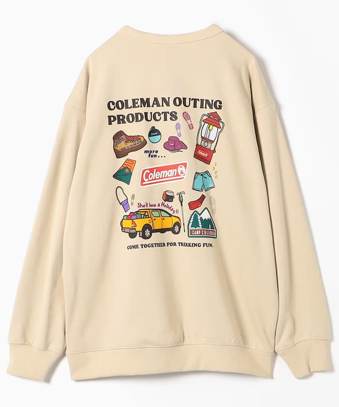 Coleman × FREAK'S STORE 別注 登山用品圖案 圓領大學T