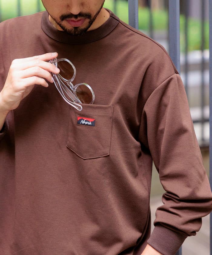 NANGA × FREAK'S STORE 聯名限定 neo-PRO 束繩 口袋 長袖T恤/日本製/隔熱/抗UV/吸濕排汗