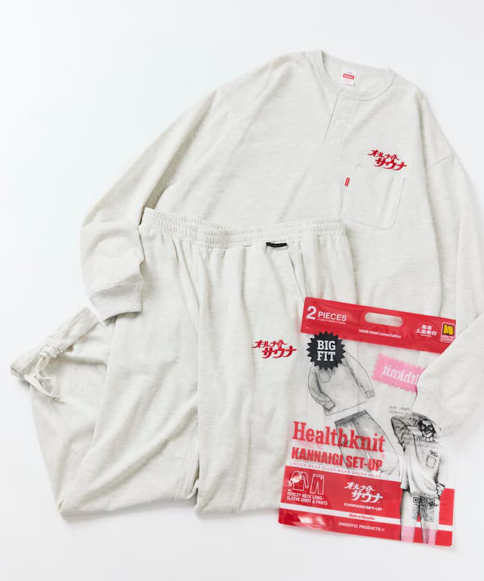 SAUVENIR×FREAK'S STORE 聯名限定 長袖 KANNAIGI by Healthknit 裏毛套裝