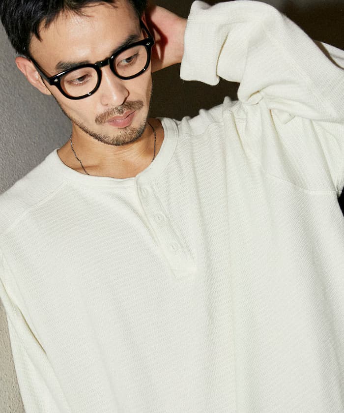 RED KAP × FREAK'S STORE 聯名限定 亨利領 長袖 厚棉 T恤