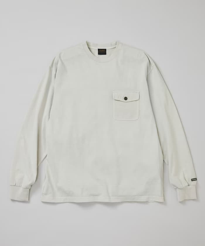 TWILL POCKET GARMENT DYE L/S TEE 斜紋口袋 成衣染長袖T恤