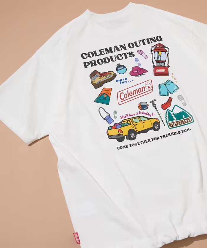 Coleman × FREAK'S STORE 聯名限定 Trekking Goods 背面印花 束繩T恤