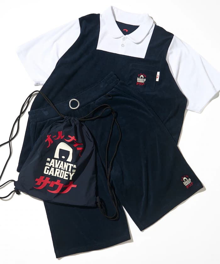 【6月26日 12:00販売開始】Avantgardey × SAUVENIR × FREAK'S STORE 聯名限定 夜間桑拿 KANNAIGI 制服T恤&褲子&側背包 套裝【毛巾布】