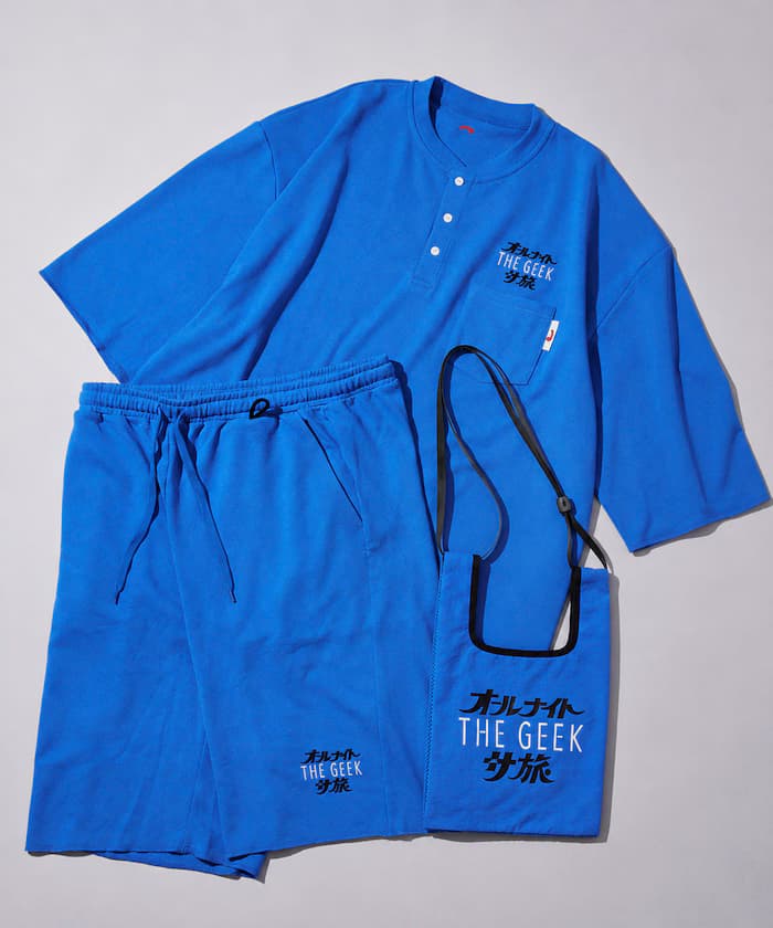 SAUVENIR×FREAK'S STORE 聯名限定 THE GEEK 桑拿之旅 側背包附 館內著 裏毛套裝
