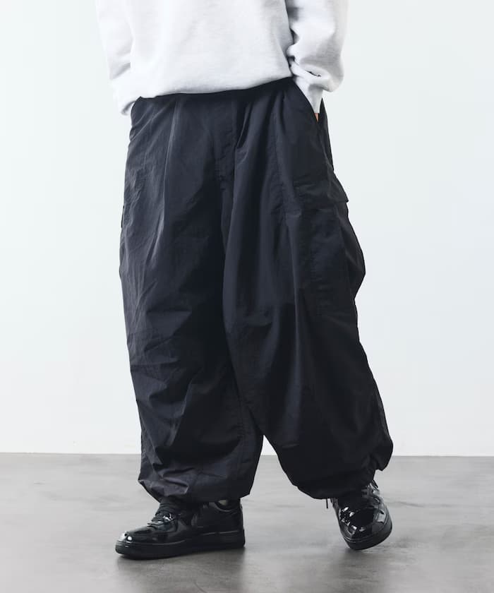 尼龍 傘兵褲 6口袋寬褲
