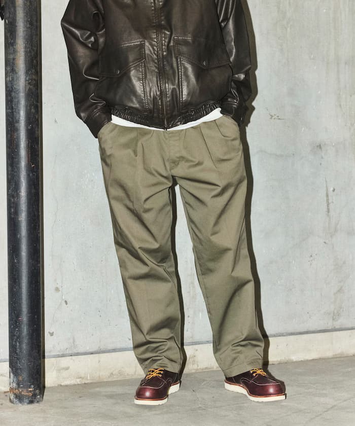 別注 SMU PT-38 SETUP 2TUCK WIDE PANTS