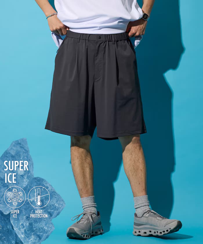 SUPER ICE 接觸冷感 吸濕排汗 抗UV 彈性 短褲