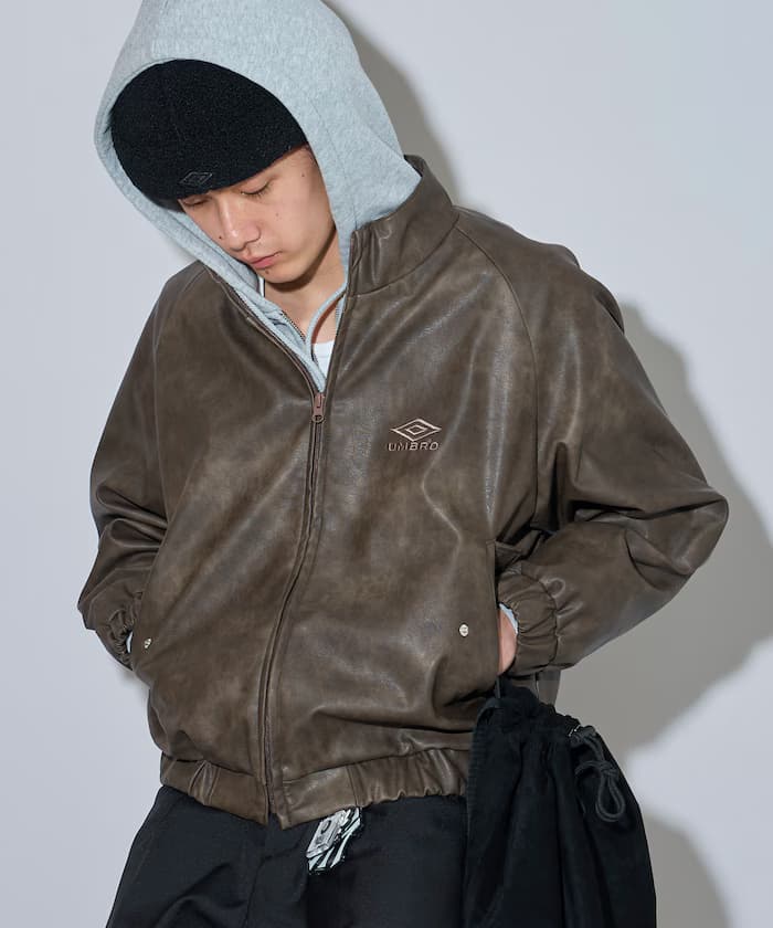 umbro × FREAK'S STORE 聯名限定 漸層合成皮革 立領夾克