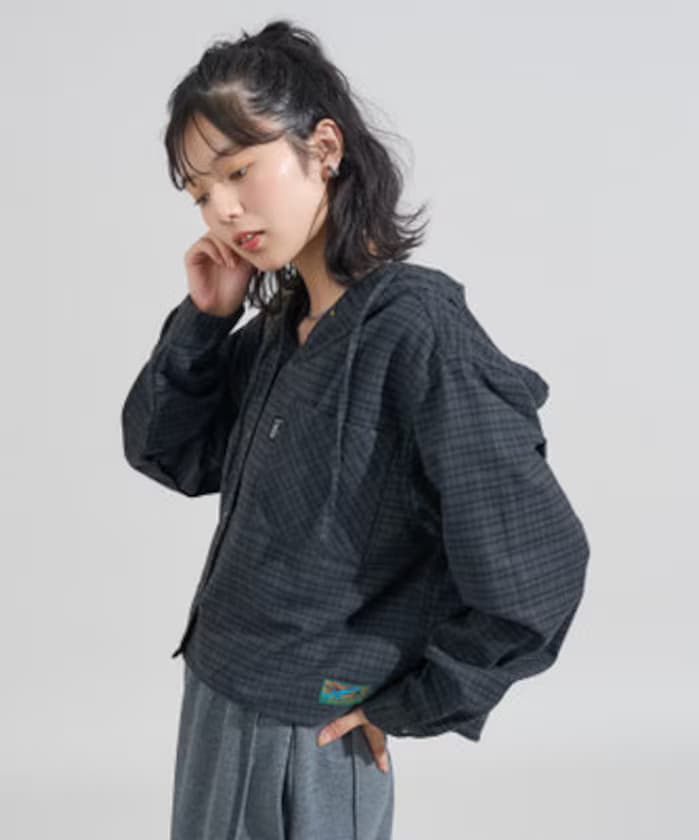 FREAK'S STORE 聯名限定 連帽法蘭絨格紋襯衫