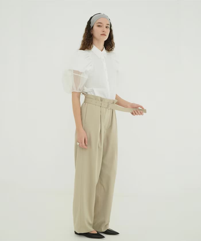 TULLE LAYERED SLEEVE SHIRTS
