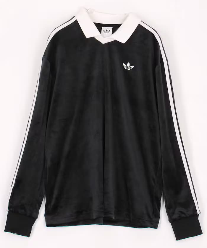 天鵝絨 Polo 長袖上衣
