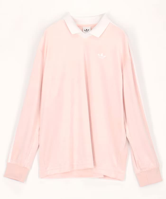 天鵝絨 Polo 長袖上衣