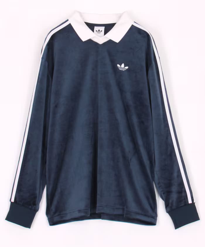 天鵝絨 Polo 長袖上衣