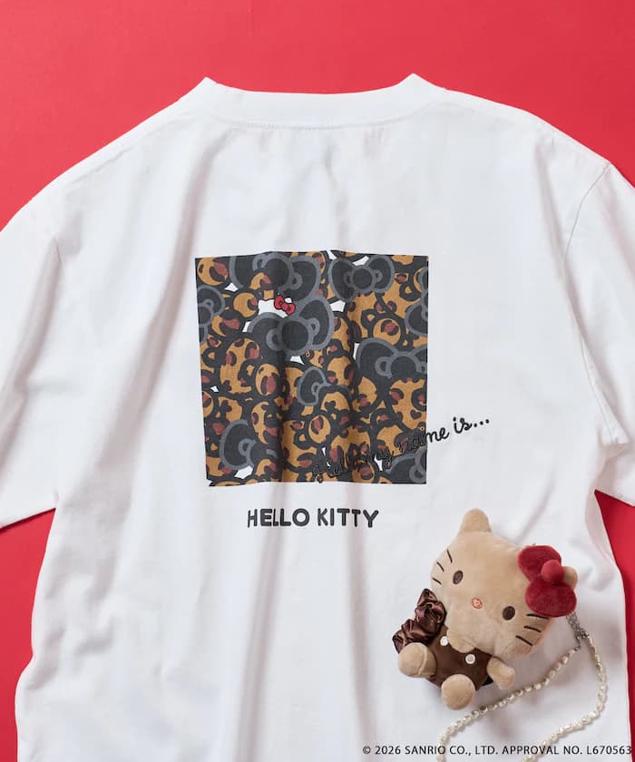 HELLO KITTY 動物圖案印花短袖上衣【限定款】