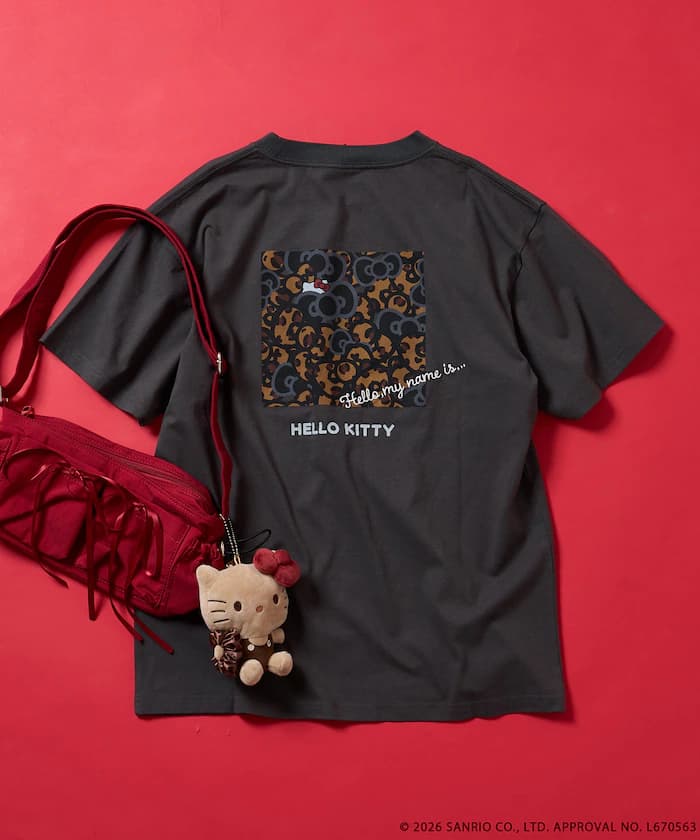 HELLO KITTY 動物圖案印花短袖上衣【限定款】