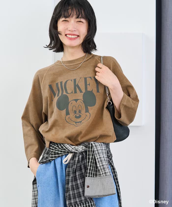 MICKEY MOUSE 落肩T恤