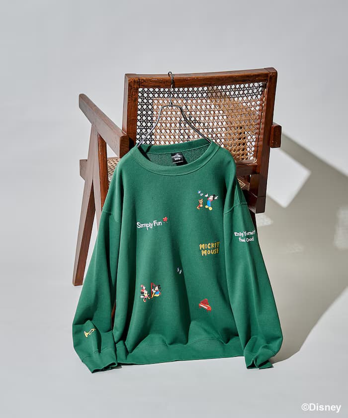 ＜新色追加＞【MICKEY MOUSE】復古刺繍衛衣