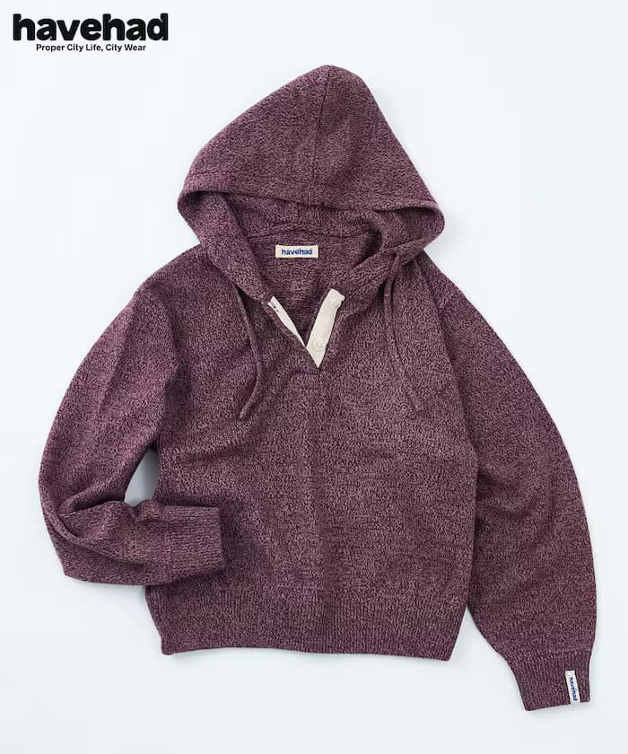 havehad × FREAK'S STORE 聯名限定 連帽亨利領 針織套頭衫