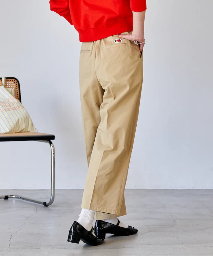 FRUIT OF THE LOOM × FREAK'S STORE 聯名限定 LOGO皮帶 斜紋褲