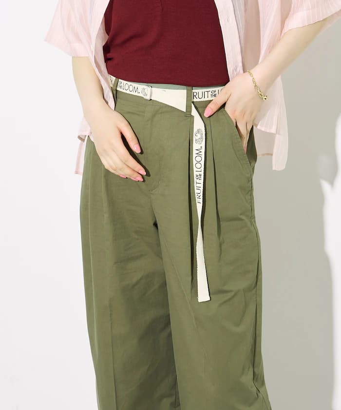 FREAK'S STORE 聯名限定 修身剪裁斜紋褲【限定款】