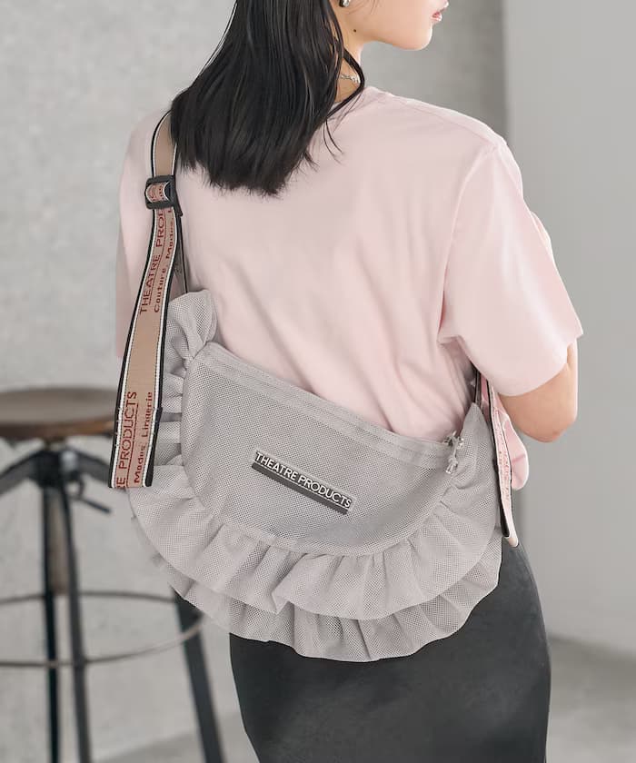 THEATRE PRODUCTS × FREAK'S STORE 聯名限定 網眼 荷葉邊 圓形側背包