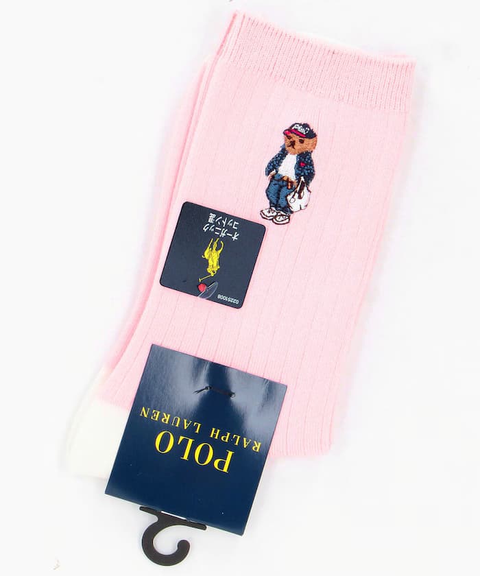 POLO BEAR 配色款 有機棉短襪