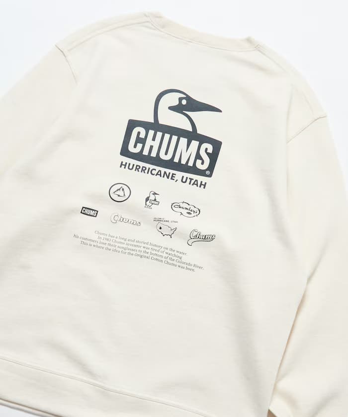 CHUMS 聯名限定 歷史圖案 圓領衛衣【限定款】