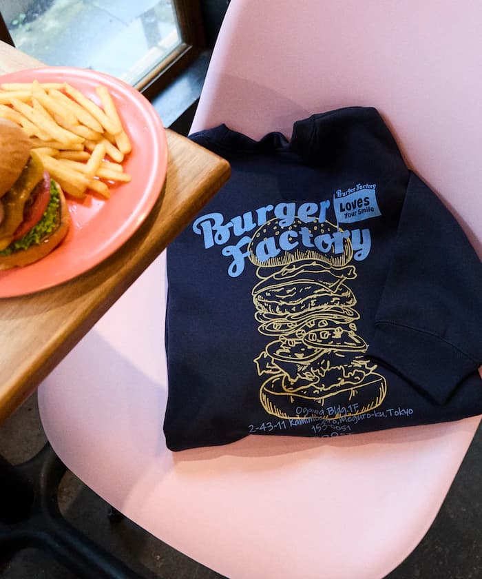 Burger Factory×FREAK'S STORE 聯名限定 寬鬆版型 背面印花 圓領衛衣【限定款】