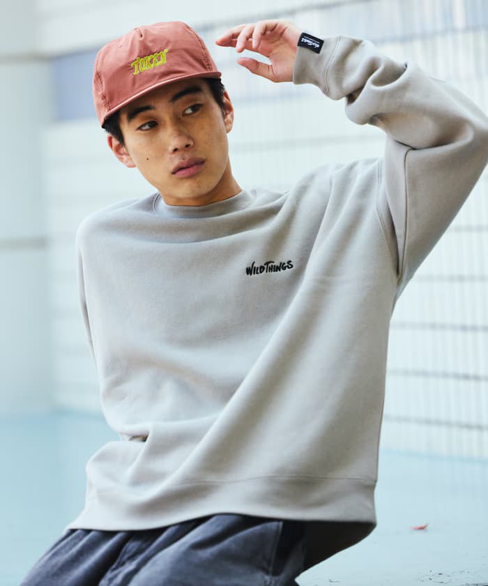 WILD THINGS×FREAK'S STORE 聯名限定 寬版 多彩印花 圓領衛衣【限定款】