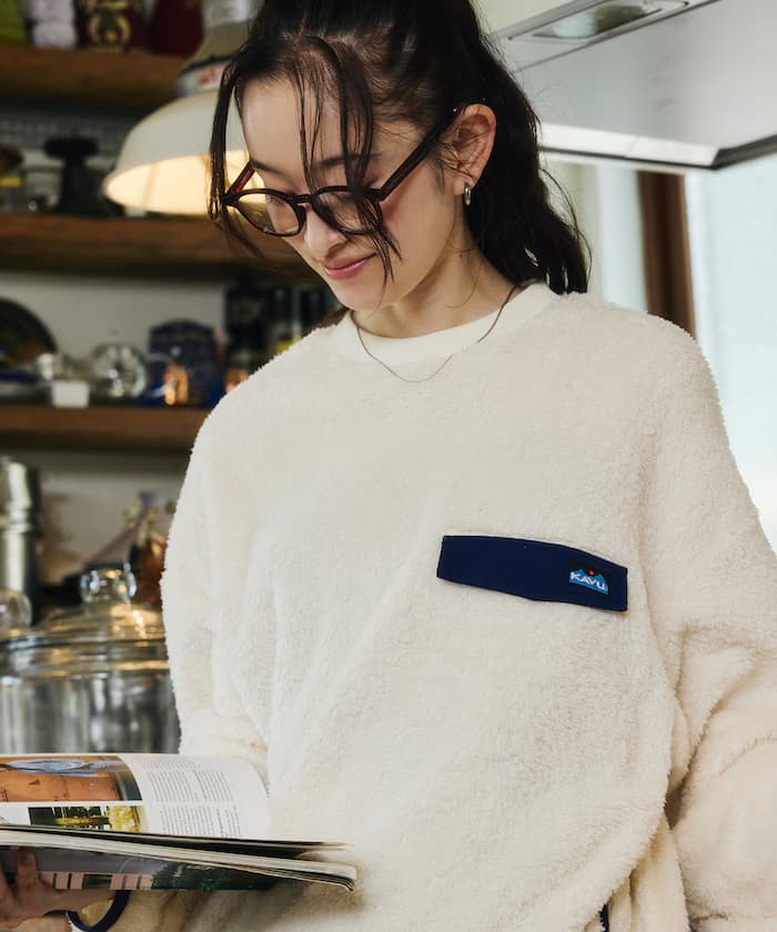 KAVU×FREAK'S STORE 聯名限定 蓬鬆刷毛 套頭衫【限定款】