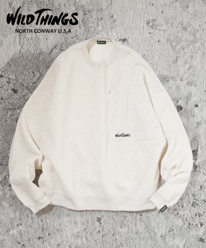 WILD THINGS 聯名限定 小標誌 ZIP口袋 機能衛衣 套頭衫【限定款】