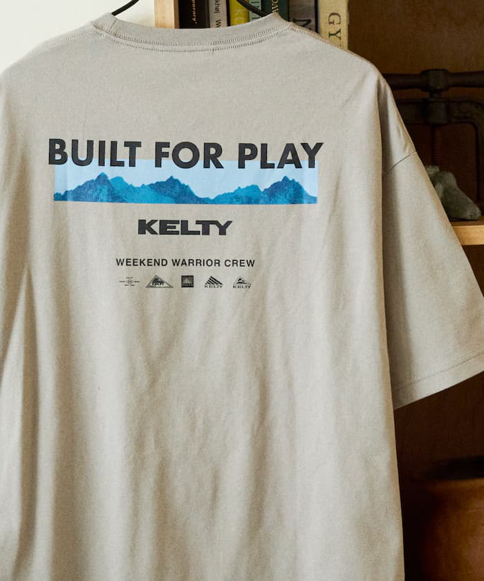 KELTY×FREAK'S STORE 聯名限定 寬版 山景背面印花 圓領T恤【限定款】