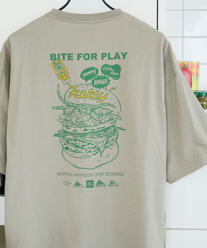 KELTY×FREAK'S STORE 聯名限定 寬版 漢堡LOGO 背面印花 圓領T恤【限定款】