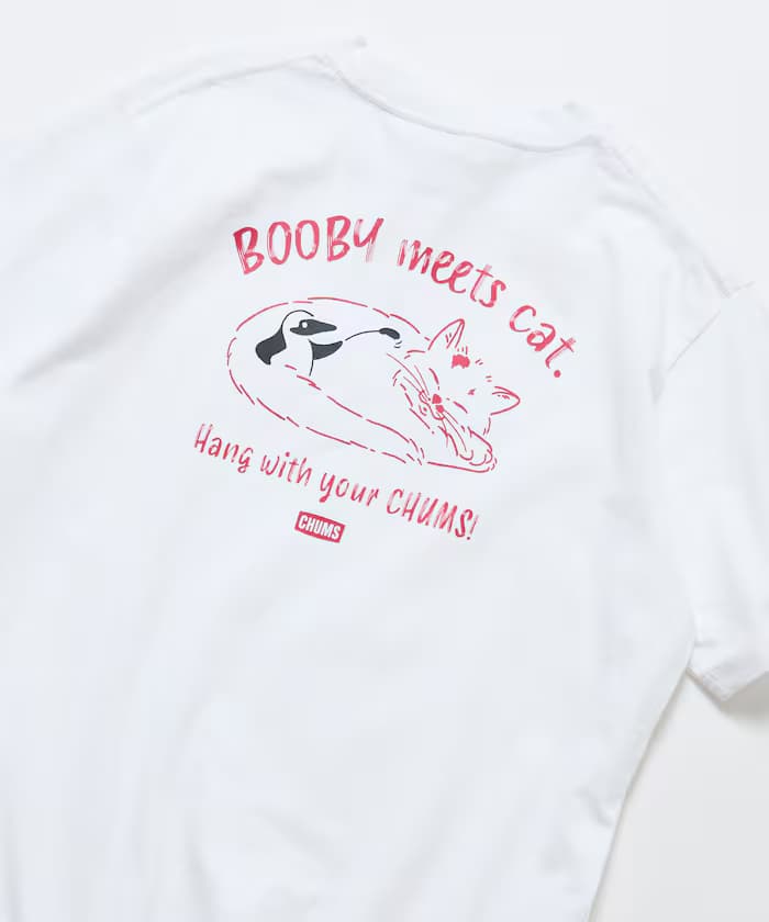 CHUMS×FREAK'S STORE 別注 經典背面印花圓領T恤/貓咪圖案 【限定展開】