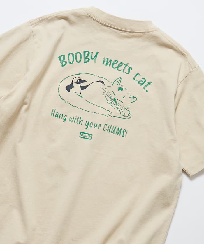 CHUMS×FREAK'S STORE 別注 經典背面印花圓領T恤/貓咪圖案 【限定展開】