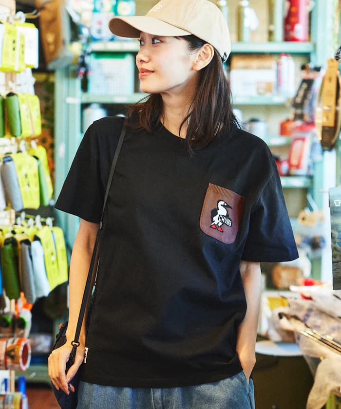 CHUMS×FREAK'S STORE 聯名限定 企鵝Logo 針織口袋 圓領 T恤【限定款】