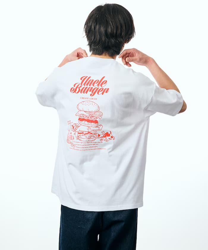 Uncle Burger 寬版 背面印花 圓領 T恤【限定款】