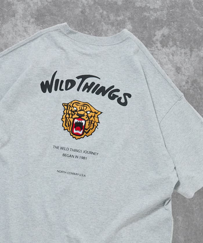 WILD THINGS×FREAK'S STORE 寬版老虎刺繡背章T恤 【限定展開】