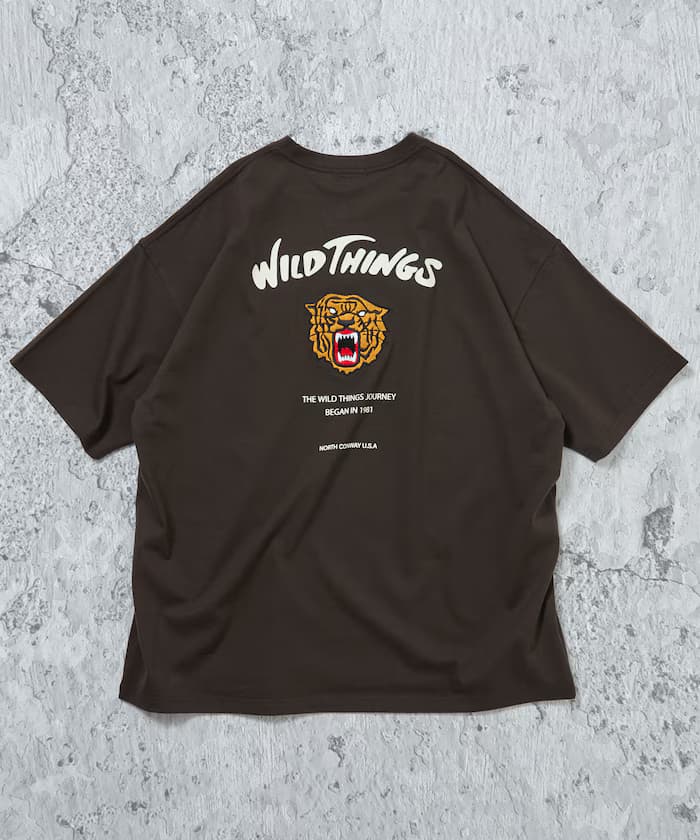 WILD THINGS×FREAK'S STORE 寬版老虎刺繡背章T恤 【限定展開】