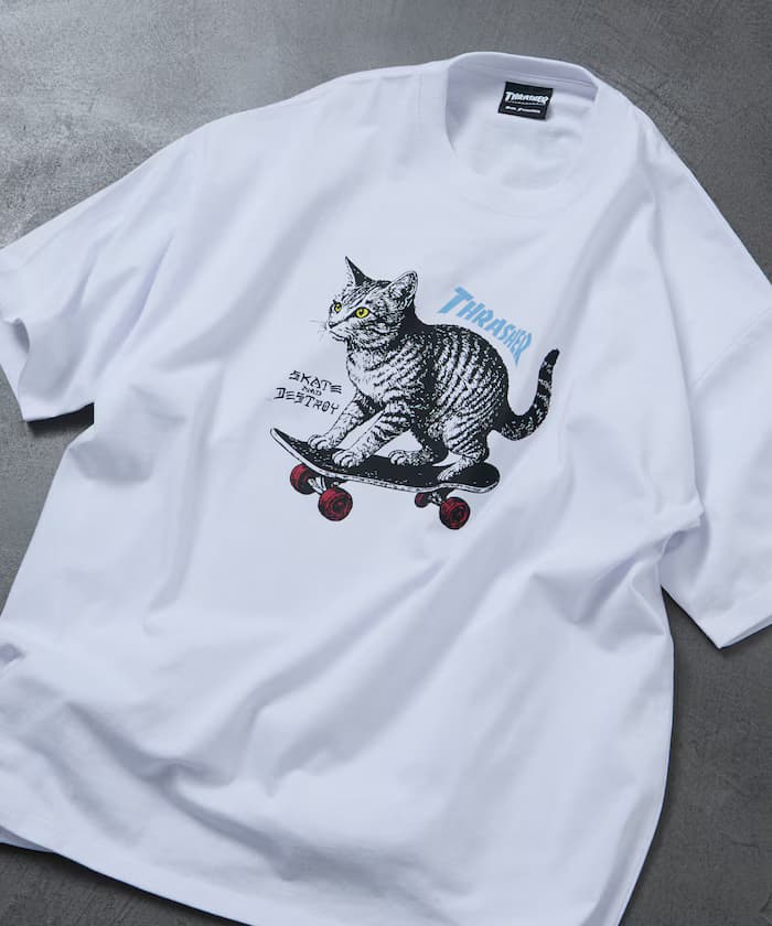 THRASHER×FREAK'S STORE 聯名限定 寬版 動物印花 圓領 T恤【限定款】