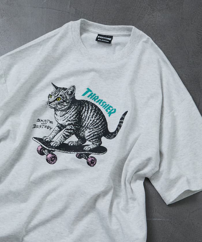 THRASHER×FREAK'S STORE 聯名限定 寬版 動物印花 圓領 T恤【限定款】