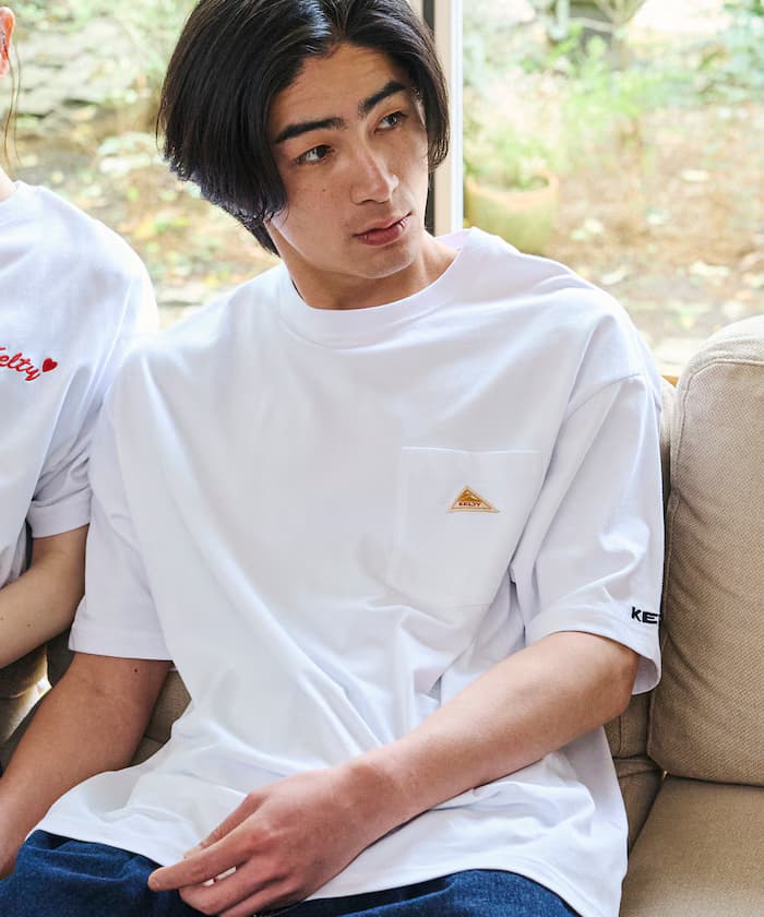 KELTY×FREAK'S STORE 聯名限定 小標誌 復古Logo 圓領 口袋T恤【限定款】
