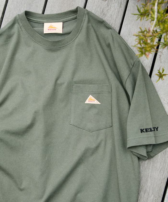 KELTY×FREAK'S STORE 聯名限定 小標誌 復古Logo 圓領 口袋T恤【限定款】