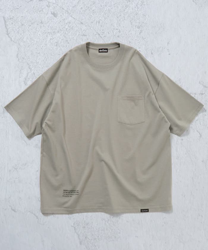 WILD THINGS×FREAK'S STORE 聯名限定 寬版多色印花 胸口袋圓領T恤【限定款】